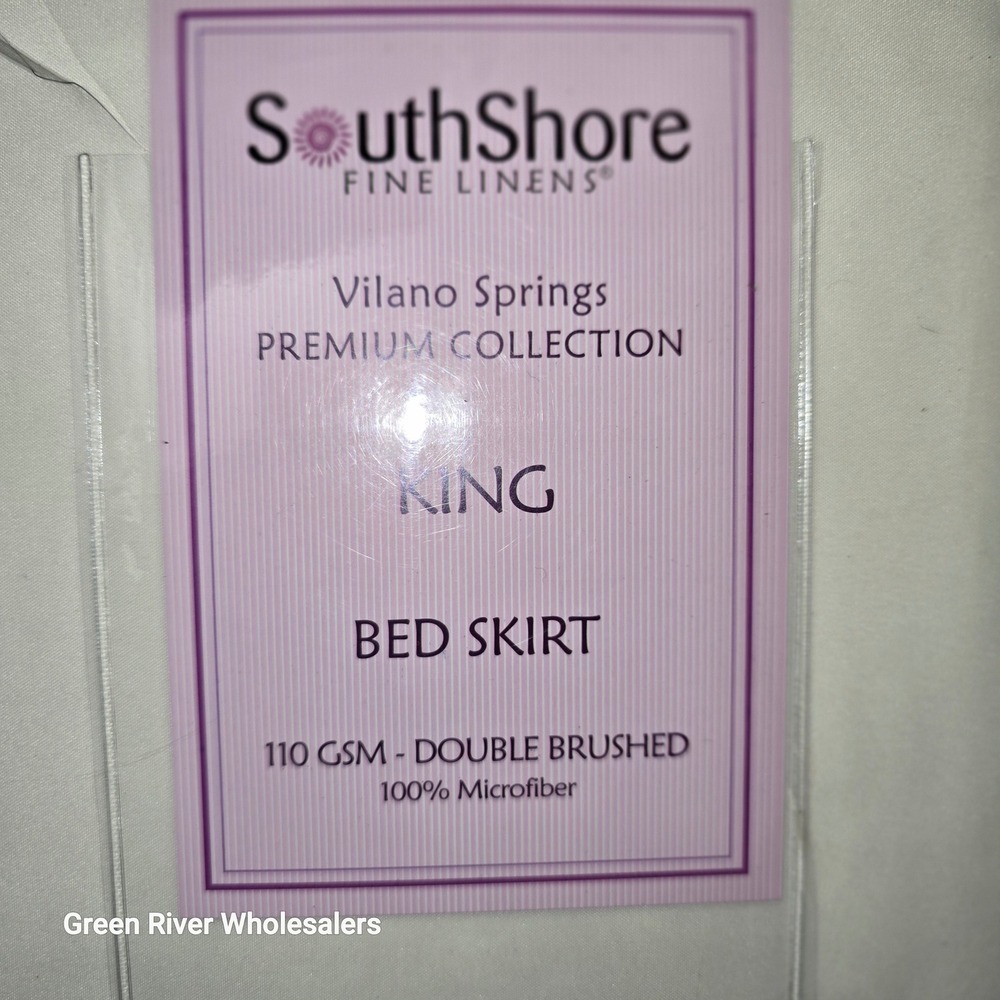 South Shore Fine Linens Vilano Springs King Bed Skirt 110 GSM Brushed Microfiber